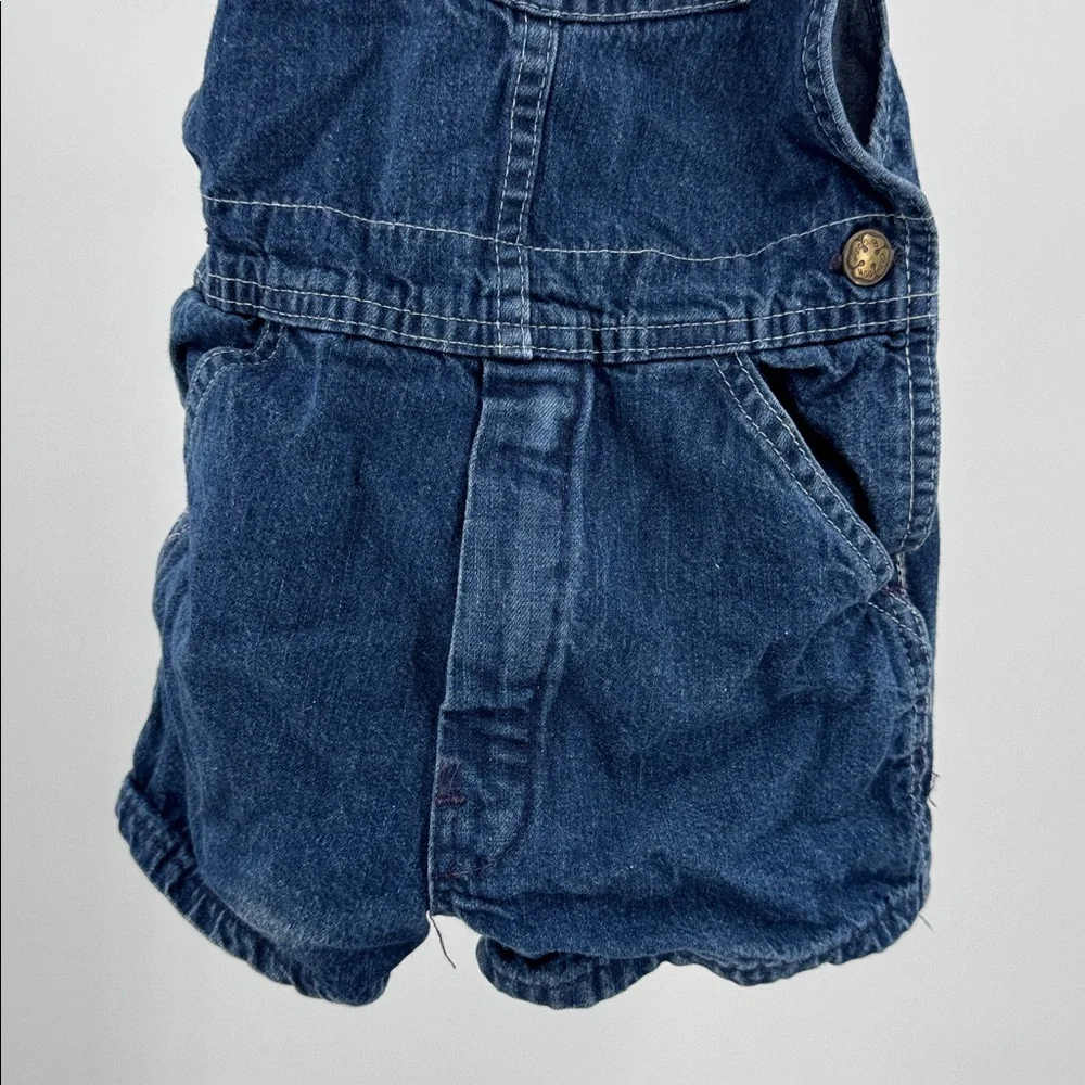 OshKosh B'gosh Denim Overalls shorts unisex 7 summer cotton made in USA kids